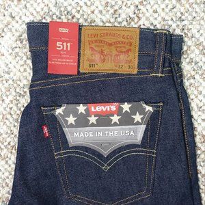 Levi's 511 White Oak Cone Selvedge Raw Denim USA